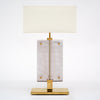 Single Murano Glass Blue and Pink Slab Lamp