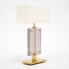 Single Murano Glass Blue and Pink Slab Lamp