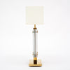 Single Murano Glass Blue and Pink Slab Lamp
