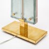 Single Murano Glass Blue and Pink Slab Lamp