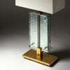 Single Murano Glass Blue and Pink Slab Lamp