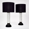 Murano Mercury Glass Spiral Lamps, In Stock