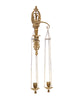 Pair of French Empire Period Brass Candle Sconces