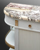 Louis XVI Style Painted Demilune Buffet