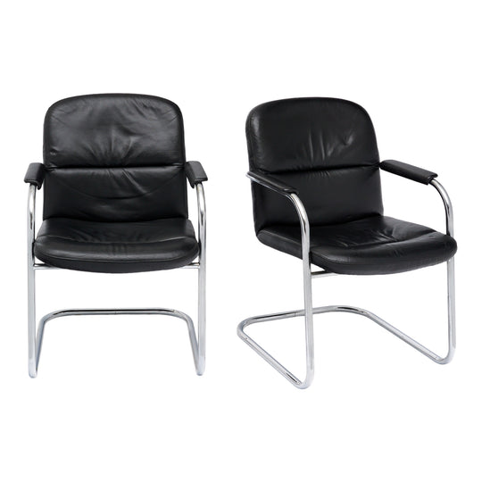 Vintage Klöber Leather Armchairs