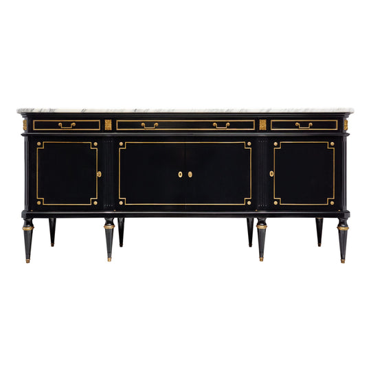Grand Louis XVI Ebonized Buffet