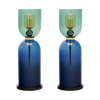 Murano Glass Ettore Sottsass Style Urn Lamps