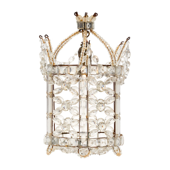 French Antique Crystal Lantern