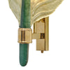 Murano Glass Green Leaf Sconces