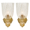 Murano Glass Pulegoso Cup Sconces, In Stock