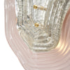 Murano Glass Pink and Silver “Macchie” Sconces, In Stock