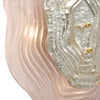 Murano Glass Pink and Silver “Macchie” Sconces, In Stock