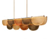 Murano Glass Amber “Onda” Chandelier