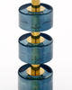 Murano Blue Glass and Brass Modern Lamps, In Stock