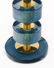 Murano Blue Glass and Brass Modern Lamps, In Stock
