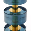 Murano Blue Glass and Brass Modern Lamps, In Stock