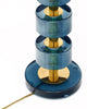 Murano Blue Glass and Brass Modern Lamps, In Stock