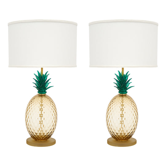 Murano Glass Pineapple Lamp, In Stock