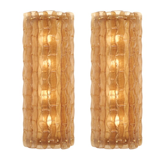 Murano Glass Light Tobacco Sconces