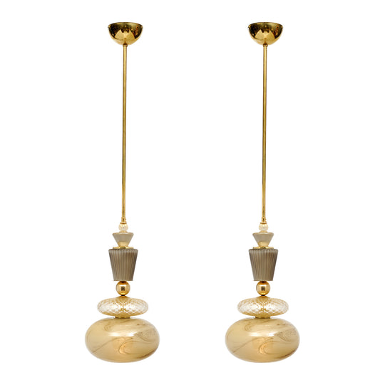 Murano Glass Smoked Pendant Lights