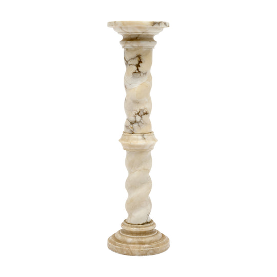 Italian Solomonic Antique Marble Pedestal