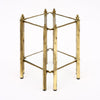 Brass Modernist French Side Table