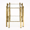 Brass Modernist French Side Table