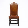 Four Louis XIII Style Leather Dining Chairs