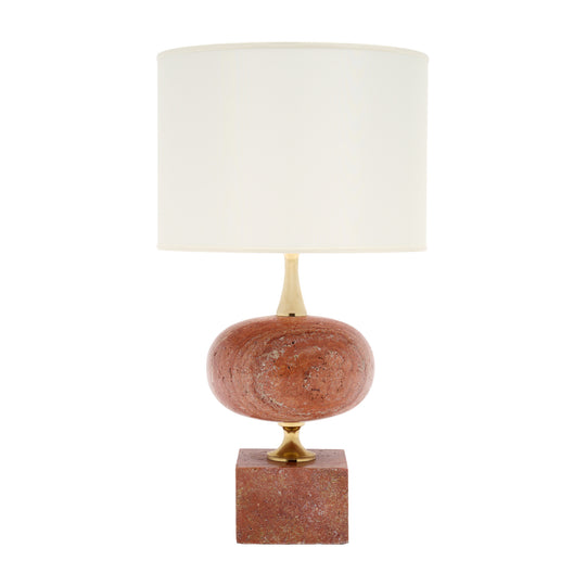 Vintage French Marble Table Lamp by Philippe Barbier