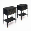 Pair of Louis XVI Ebonized Side Tables