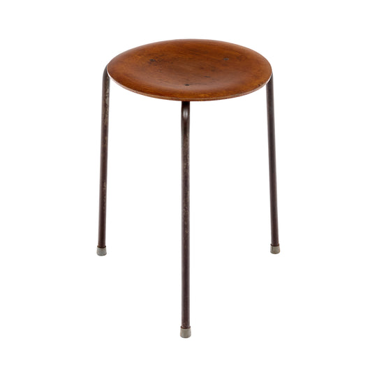 Period Mid-Century Modern French Stool in the manner of Jean Prouvé