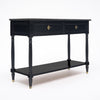 Louis XVI Console Table, Ebonized Mahogany, Marble, French, 1800