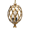 Pair of French Chandeliers, Art Deco Period, Ormolu, Gold Leaf, 1930