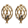 Pair of French Chandeliers, Art Deco Period, Ormolu, Gold Leaf, 1930