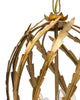 Pair of French Chandeliers, Art Deco Period, Ormolu, Gold Leaf, 1930