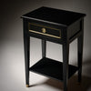 French Side Tables, Directoire Style, Ebonized Mahogany, 19th Century