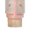 Layered Venetian Glass Sconces, Pink, Hand-Blown Glass, Murano, Italy