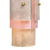 Layered Venetian Glass Sconces, Pink, Hand-Blown Glass, Murano, Italy