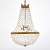 Elegant Crystal Empire Style Chandelier, French, Antique, 1930s