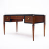 Art Deco Period Writing Desk, Mahogany, Leather, French, Vintage 1940s