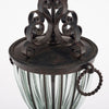 Art Nouveau Style Table Lamp, French, Glass, Iron, Vintage 1930s