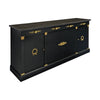 Impressive, Ebonized Empire Buffet, Marble, Bronze, France 1880s