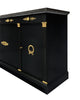 Impressive, Ebonized Empire Buffet, Marble, Bronze, France 1880s