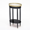 Oval, Louis XVI Style Side Table, Ebonized, French, 1920s