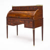 Louis XVI Style Cylinder Desk, Cuban Flamed Mahogany, 1920s