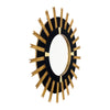 Modernist, Spanish Sunburst Mirror, Gold Leaf and Black Glass