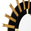 Modernist, Spanish Sunburst Mirror, Gold Leaf and Black Glass