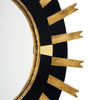 Modernist, Spanish Sunburst Mirror, Gold Leaf and Black Glass