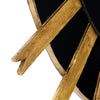 Modernist, Spanish Sunburst Mirror, Gold Leaf and Black Glass