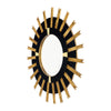 Modernist, Spanish Sunburst Mirror, Gold Leaf and Black Glass